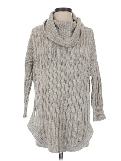 Pre-owned Express Turtleneck Sweater In Silver