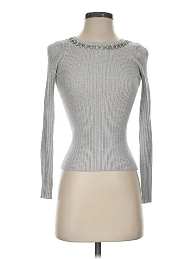 Pre-owned Express Turtleneck Sweater In Silver