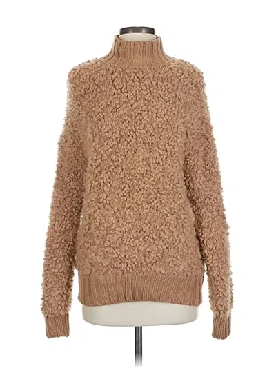 Pre-owned Express Turtleneck Sweater In Tan