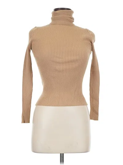 Pre-owned Express Turtleneck Sweater In Tan