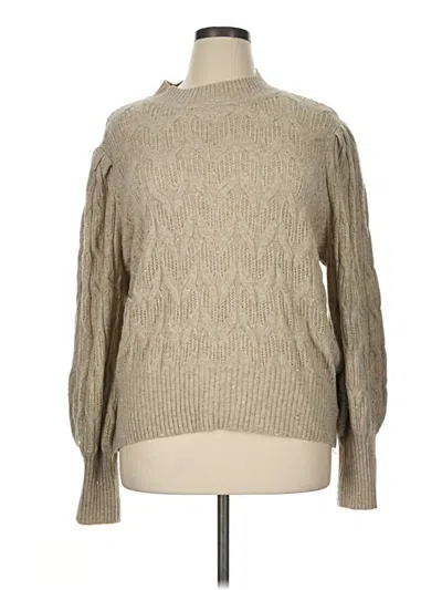 Pre-owned Express Turtleneck Sweater In Tan
