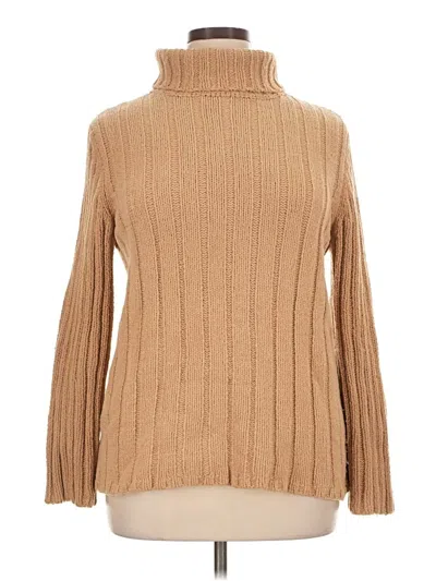 Pre-owned Express Turtleneck Sweater In Tan