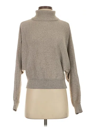 Pre-owned Express Turtleneck Sweater In Tan