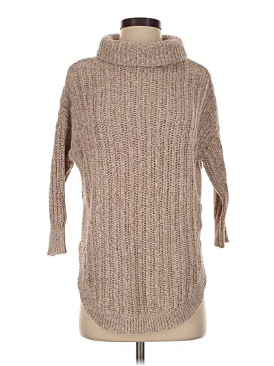 Pre-owned Express Turtleneck Sweater In Tan