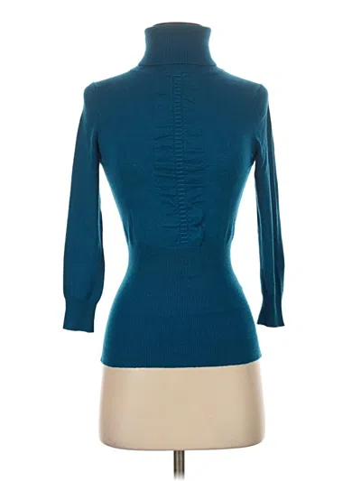 Pre-owned Express Turtleneck Sweater In Teal