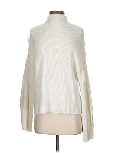 Pre-owned Express Turtleneck Sweater In White