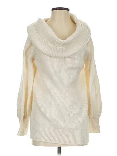 Pre-owned Express Turtleneck Sweater In White