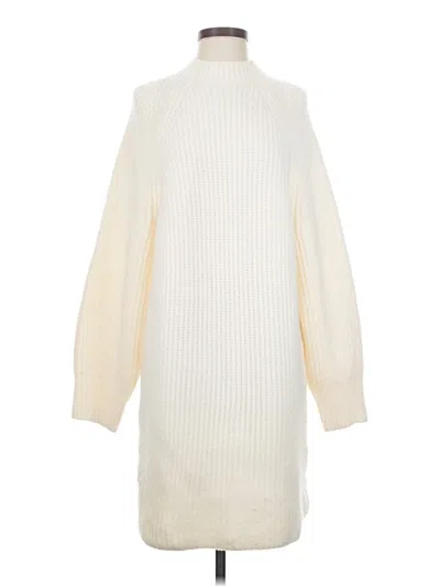 Pre-owned Express Turtleneck Sweater In White