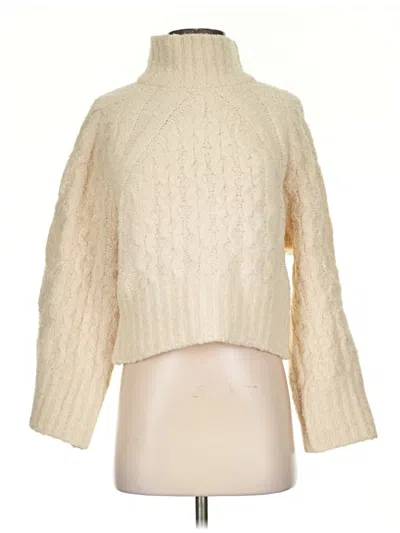 Pre-owned Express Turtleneck Sweater In White