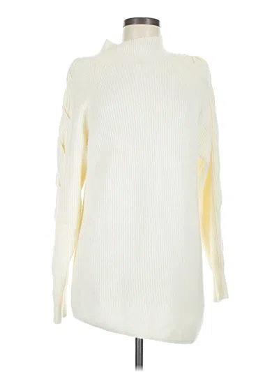 Pre-owned Express Turtleneck Sweater In White