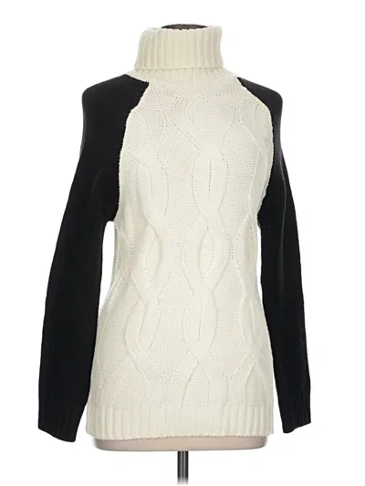 Pre-owned Express Turtleneck Sweater In White