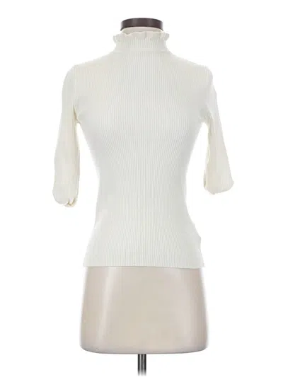 Pre-owned Express Turtleneck Sweater In White
