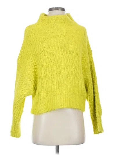 Pre-owned Express Turtleneck Sweater In Yellow