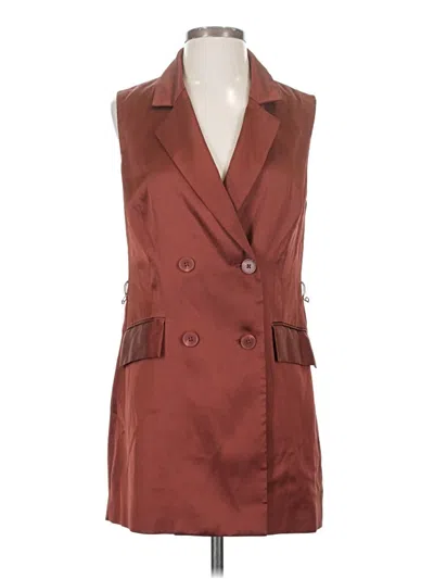 Pre-owned Express Vest In Brown