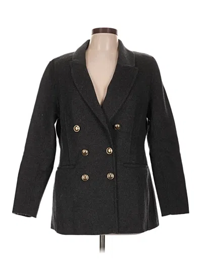 Pre-owned Express Wool Blazer Jacket In Gray