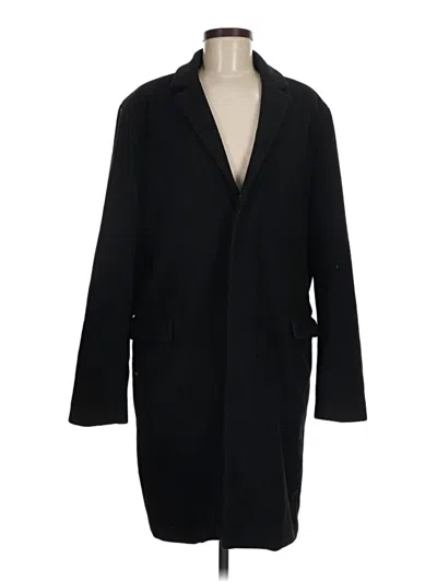 Pre-owned Express Wool Coat In Black