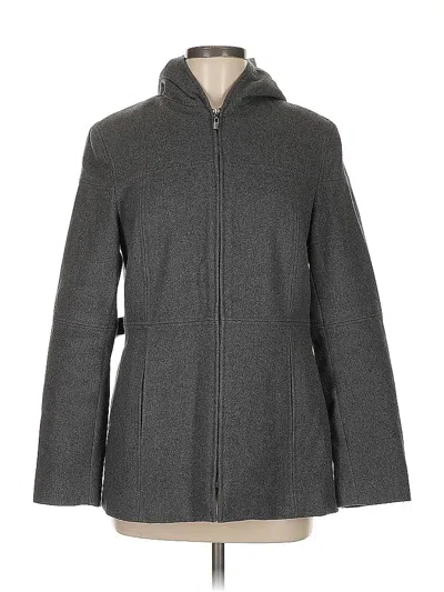 Pre-owned Express Wool Coat In Gray