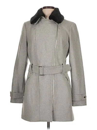Pre-owned Express Wool Coat In Gray