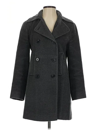 Pre-owned Express Wool Coat In Gray