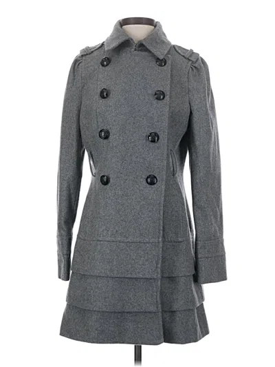 Pre-owned Express Wool Coat In Gray