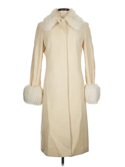 Pre-owned Express Wool Coat In Ivory