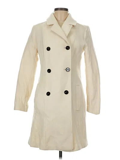 Pre-owned Express Wool Coat In White