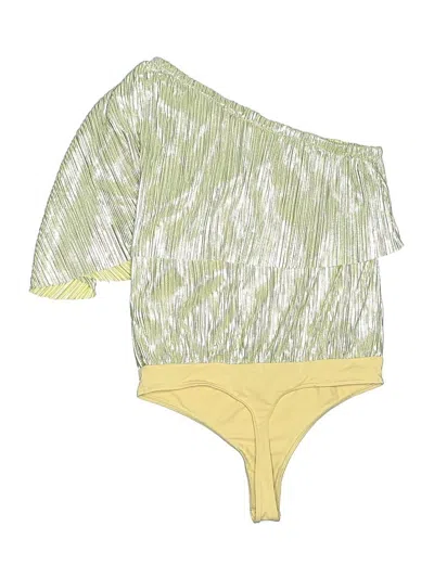 Pre-owned Express X Rachel Zoe Bodysuit In Yellow