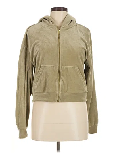 Pre-owned Express Zip Up Hoodie In Tan