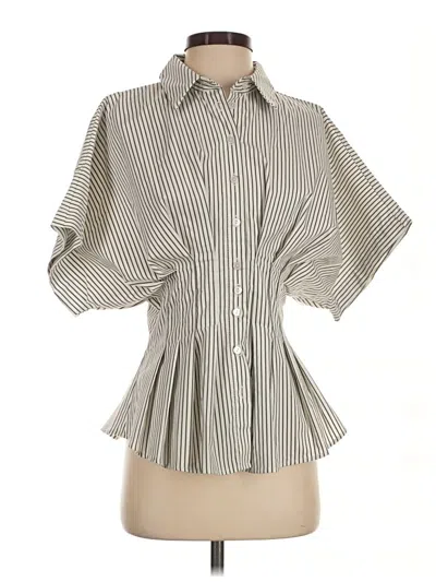 Pre-owned Exquise 3/4 Sleeve Blouse In Ivory