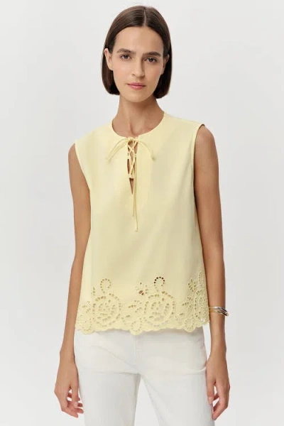 Exquise Adrianne Sleeveless Blouse In Yellow