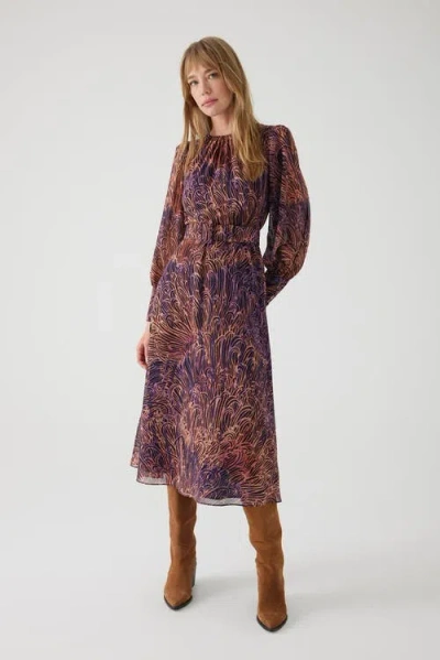 Exquise Adrienne Midi Dress In Multi