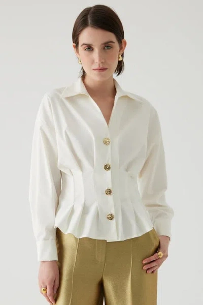 Exquise Agustin Cotton Shirt In White