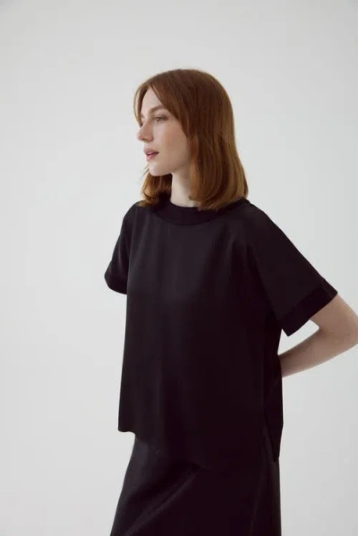 Exquise Alberic Satin Blouse In Animal Print