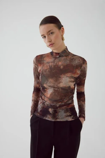 Exquise Aldo Tulle Knit Blouse In Multi