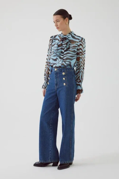 Exquise Aleron Denim Pants In Blue