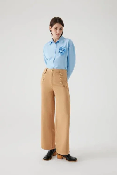 Exquise Aleron Denim Pants In Brown