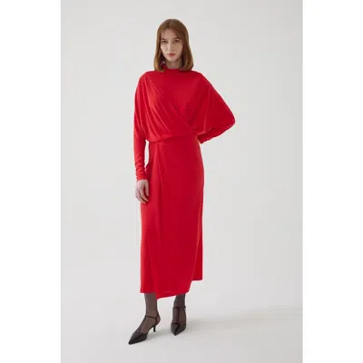 Exquise Alessio Midi Dress In Red
