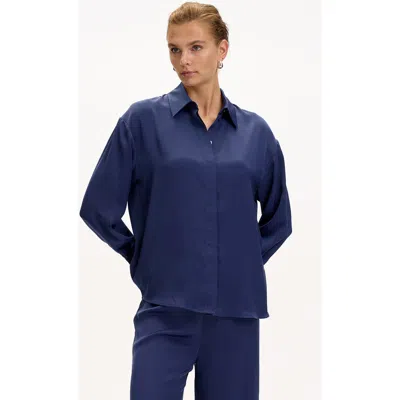 Exquise Alexander Long Sleeve Shirt In Blue