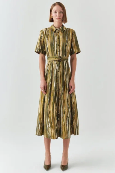 Exquise Anais Midi Dress In Green