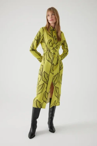 Exquise April Midi Shirt Dress In Multi