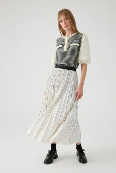 Exquise Arella Painted Midi Skirt In Multi