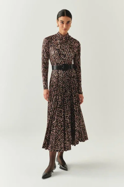 Exquise Aspyn K. Midi Dress In Brown