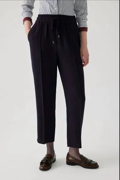 Exquise Aurelia Pocket Trousers In Navy In Blue