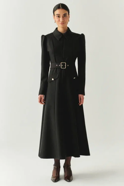 Exquise Bailee Midi Dress In Black