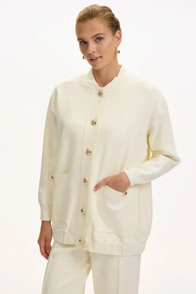 Exquise Barbara Knit Cardigan In Neutral