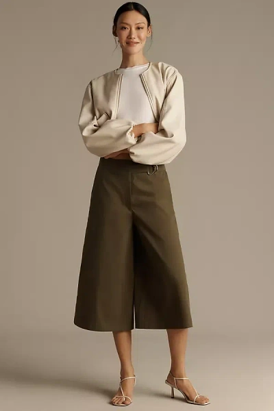 Exquise Belted Culotte Pants In Multi