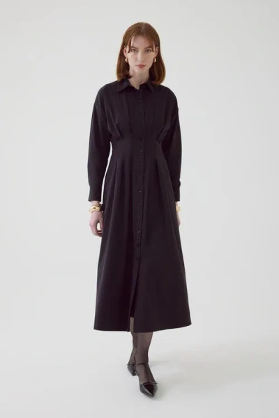 Exquise Billie Midi Dress In Black