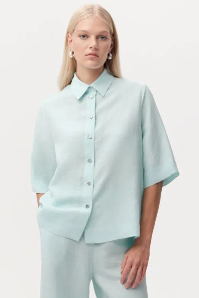 Exquise Calve Half Sleeve Shirt In Blue