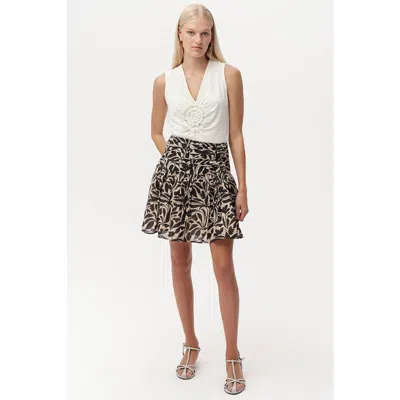 Exquise Camile High Rise Pleated Mini Skirt In Multi