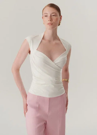 Exquise Charlie Wrap Blouse In White